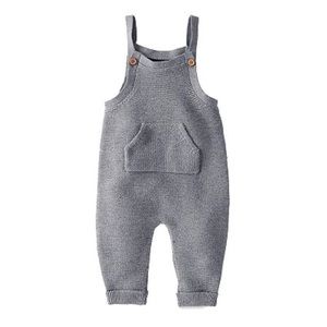 Little planet carters sweater overalls cotton color grey